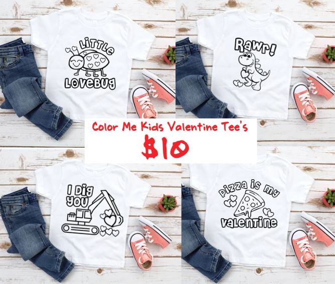 Kids store valentine shirts