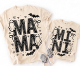 Mama OR Mini Halloween Print - Shirt Color Is Cream