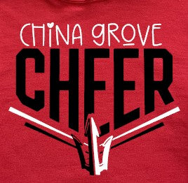 China Grove Middle Cheer - You Choose The Shirt Style - Red