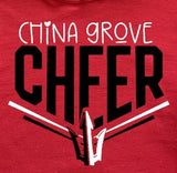 China Grove Middle Cheer - You Choose The Shirt Style - Red