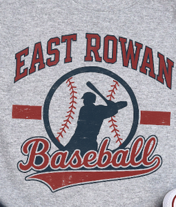 East Rowan Baseball - You Choose The Shirt Style - Shirt Color Is Gray