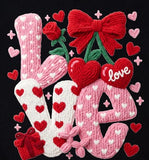 Valentine Love Faux Yarn Design  - You Choose The Shirt Style
