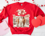 Horse With Heart Balloons - You Choose The Shirt Style