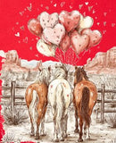 Horse With Heart Balloons - You Choose The Shirt Style