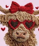 Highlander Cow Faux Yarn  - You Choose The Shirt Style