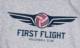 First Flight Volleyball - You Choose The Shirt Style - Shirt Color Is Gray