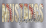 Mustangs Baseball Design - You Choose the Shirt Style
