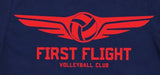 First Flight Volleyball - You Choose The Shirt Style - Shirt Color Is Navy