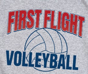 First Flight Volleyball - You Choose The Shirt Style - Shirt Color Is Gray