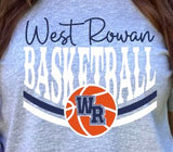 West Rowan Basketball - Choose From Short Sleeve, Crew Or Hooded Sweatshirt
