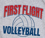 First Flight Volleyball - You Choose The Shirt Style - Shirt Color Is Gray