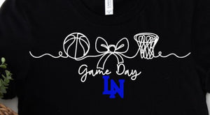 Lake Norman Basketball  - Choose From Short Sleeve, Crew Or Hooded Sweatshirt - Royal