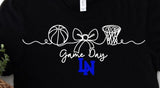 Lake Norman Basketball  - Choose From Short Sleeve, Crew Or Hooded Sweatshirt - Royal