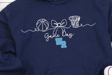 West Rowan Basketball - Choose From Short Sleeve, Crew Or Hooded Sweatshirt - Navy
