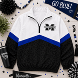 Mooresville - Black Leopard With Royal Blue - Windbreaker