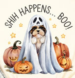 Halloween Shitzu Dog -  Shirt Color Is Cream
