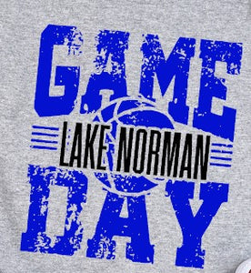 Lake Norman Basketball  - Choose From Short Sleeve, Crew Or Hooded Sweatshirt - Gray