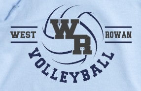 West Rowan Volleyball - You Choose The Shirt Style - Shirt Color Is Light Blue