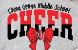 China Grove Middle Cheer - You Choose The Shirt Style - Gray