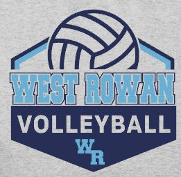 West Rowan Volleyball - You Choose The Shirt Style - Shirt Color Is Gray