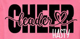Hasty Cheerleading  - You Choose The Shirt Style - Shirt Color Is Pink