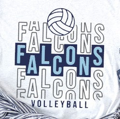 West Rowan Volleyball - You Choose The Shirt Style - Shirt Color Is Gray