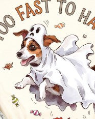 Halloween Jack Russell Dog -  Shirt Color Is Cream