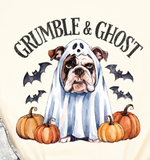 Halloween English Bull Dog -  Shirt Color Is Cream