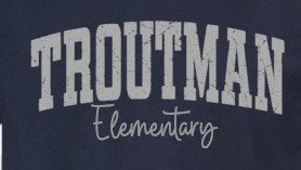 Troutman Elementary  - You Choose The Shirt Style - Shirt Color Is Navy