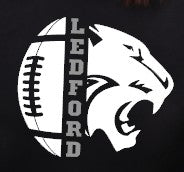 Ledford Panthers Football  - You Choose The Shirt Style - Shirt Color Is Black