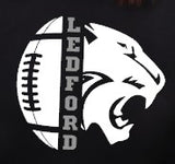 Ledford Panthers Football  - You Choose The Shirt Style - Shirt Color Is Black