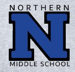 Northern Middle School Raiders  - You Choose The Shirt Style - Gray