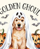 Halloween Golden Retriever Dog -  Shirt Color Is Cream