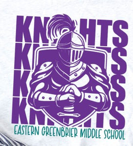 Eastern Greenbrier Middle School - You Choose The Shirt Style - Shirt Color Is Light Gray