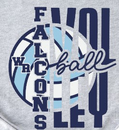 West Rowan Volleyball - You Choose The Shirt Style - Shirt Color Is Gray