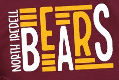 North Middle Bears  - You Choose The Shirt Style - Maroon