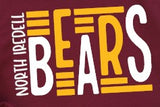 North Middle Bears  - You Choose The Shirt Style - Maroon
