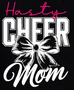 Hasty Cheerleading  - You Choose The Shirt Style - Shirt Color Is Black