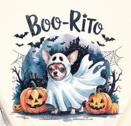 Halloween Chihuhua Dog -  Shirt Color Is Cream