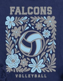 West Rowan Volleyball - You Choose The Shirt Style - Shirt Color Is Navy