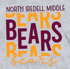 North Iredell Middle  - You Choose The Shirt Style - Gray