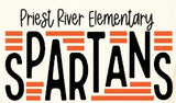 Priest River Spartans - You Choose The Shirt Style - Cream
