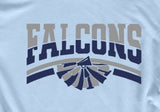 West Rowan Falcons Cheerleader - You Choose The Shirt Style - Light Blue