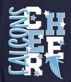 West Rowan Falcons Cheer  - You Choose The Shirt Style - Navy