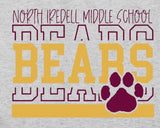 North Middle Bears  - You Choose The Shirt Style - Gray