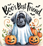 Halloween Black Lab Dog -  Shirt Color Is Cream