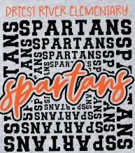 Priest River Spartans - You Choose The Shirt Style - Gray