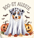 Halloween Aussie Dog -  Shirt Color Is Cream