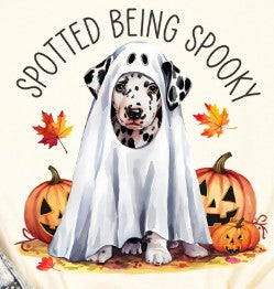 Halloween Dalmatian Dog -  Shirt Color Is Cream