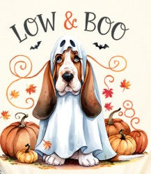 Halloween Basset Hound -  Shirt Color Is Cream